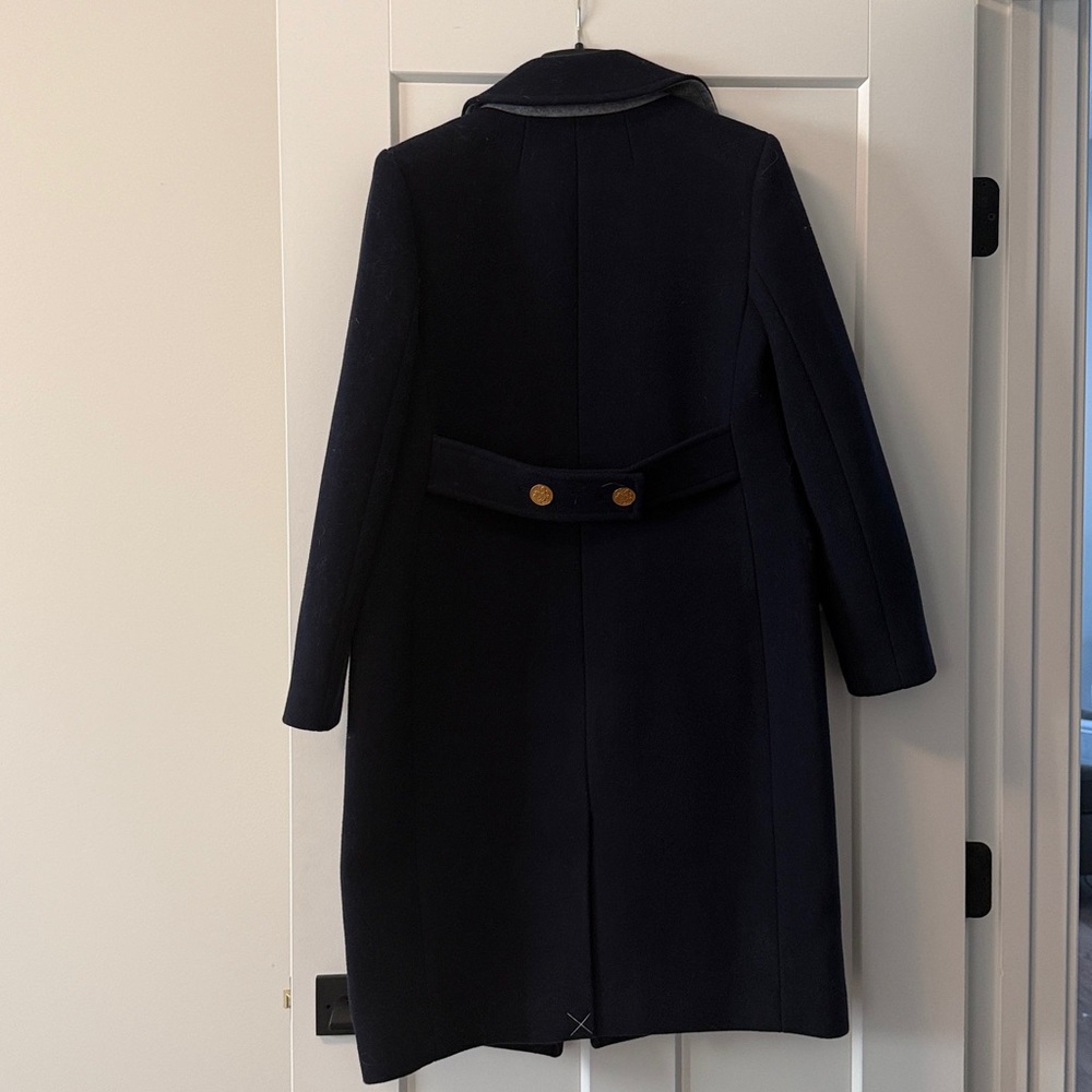 NWOT J. Crew Warwick Topcoat in Italian Stadium-Cloth Wool Blend | Navy | 0 - Picture 6 of 14